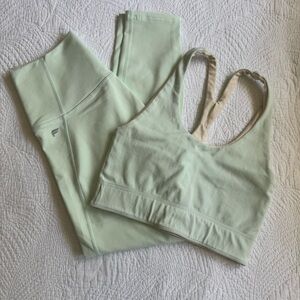 Fabletics Powerhold Leggings & Sports Bra Bundle - Mint - S